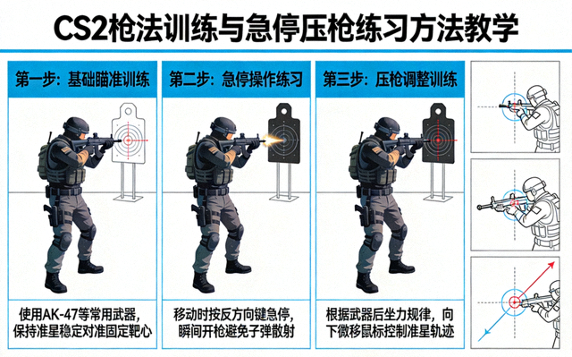CS2枪法训练与急停压枪练习方法教学图